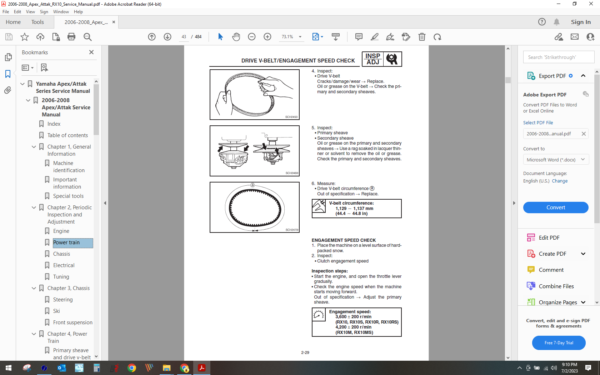 2006 2008 yamaha Snowmobile Apex RTX download service manual pdf