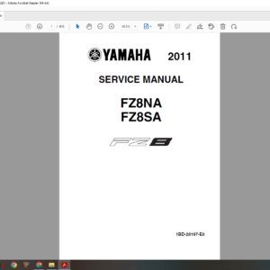 2011 2012 Yamaha Fz8s Fazer 8 download service manual