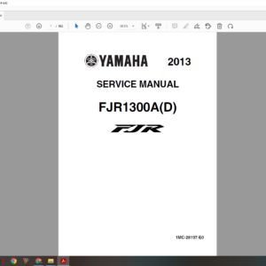 2013 Yamaha fjr 1300 download service manual