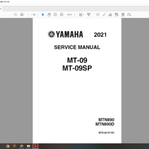 2021 Yamaha MT 09 download service manual