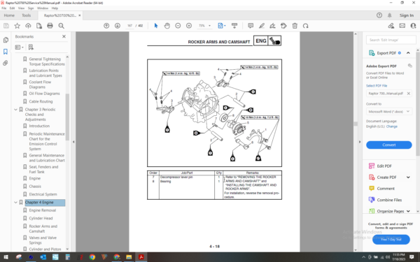 2005 2006 yamaha atv Raptor 700 download service manual