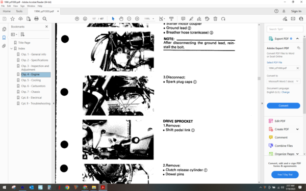 1996 yamaha yzf 1000 download service manual