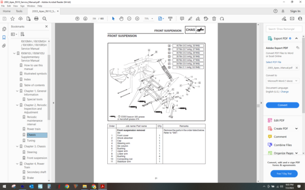 2003 yamaha Snowmobile Apex RX10 download service manual pdf