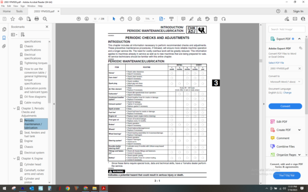 2003 yamaha atv 2003 YFM 50 S download service manual