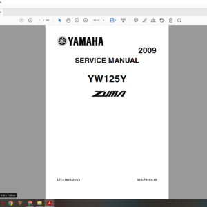 2009 yamaha YW 125 Zuma download service manual