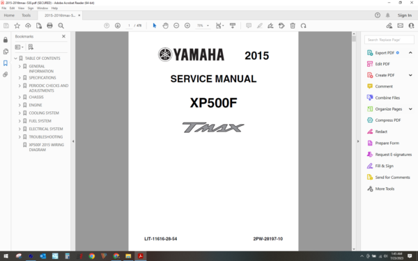 2015 2016 Yamaha tmax 530 download service manual