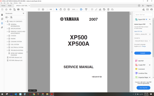 2008 2009 yamaha TMAX 500 download service manual