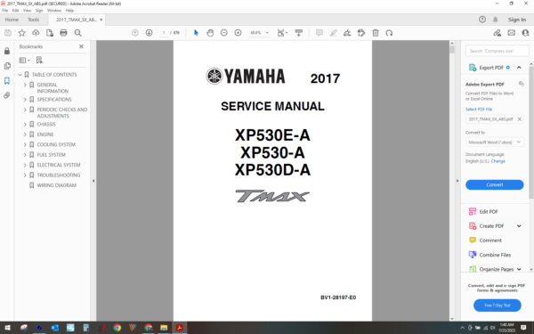 2017 2018 Yamaha TMAX SX ABS download service manual