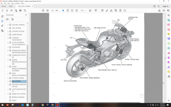 download service manual 2021 2022 honda CBR1000RR